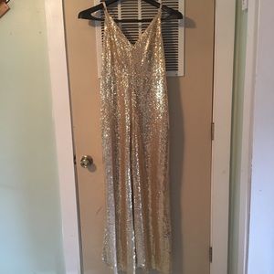 Forever 21 Gold Sequin Body Suit. Large.